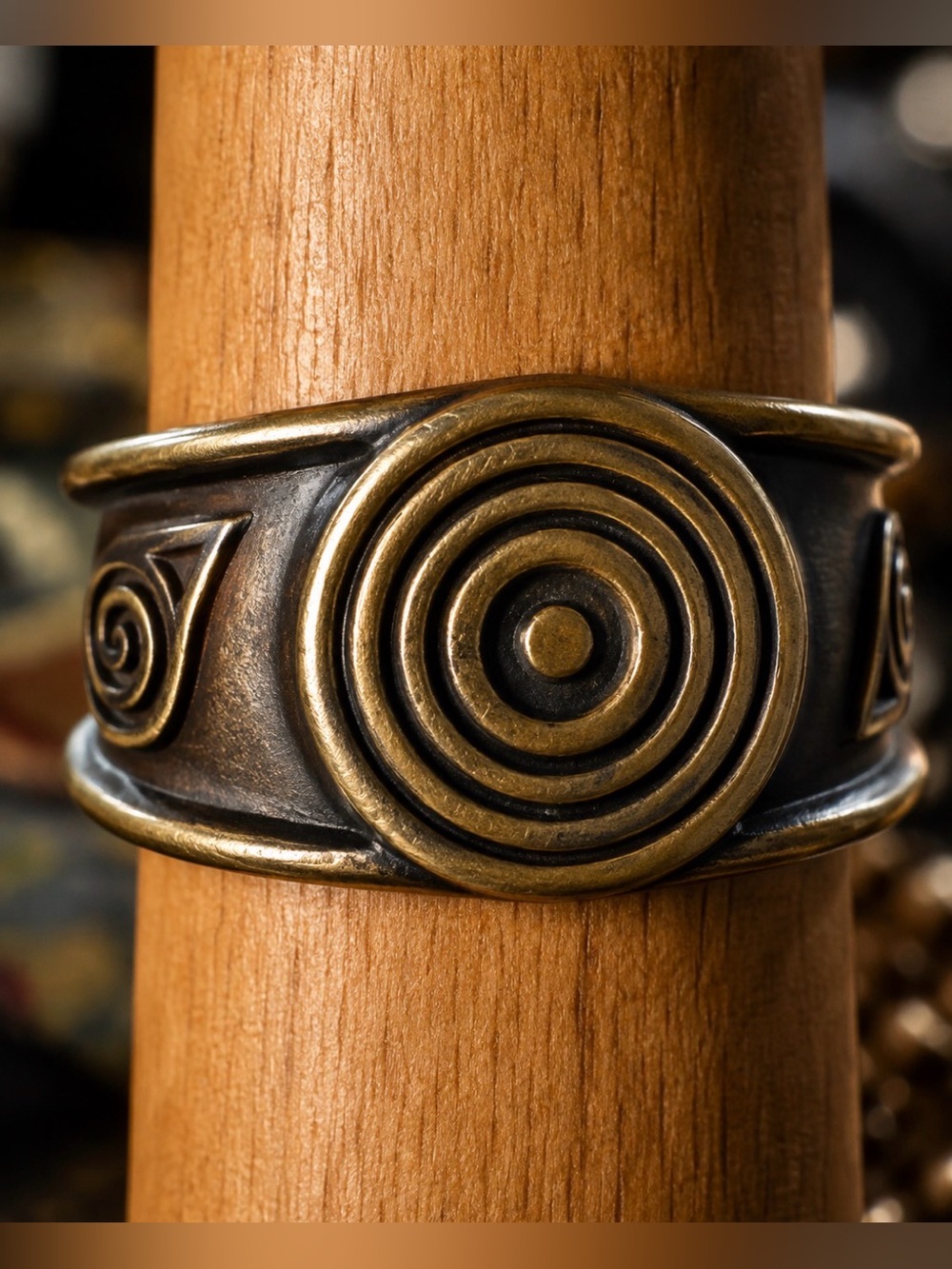 Naruto Inspired Rinnegan & Hidden Leaf Ring Size 8